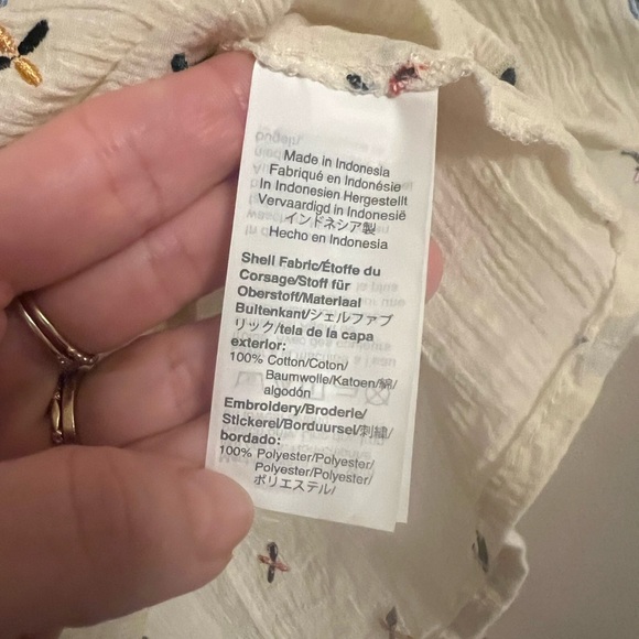 Madwell Embroidered Gazebo Top Rainbow Xs Cloud Lining Small Short Sleeve Gauze - Picture 8 of 8